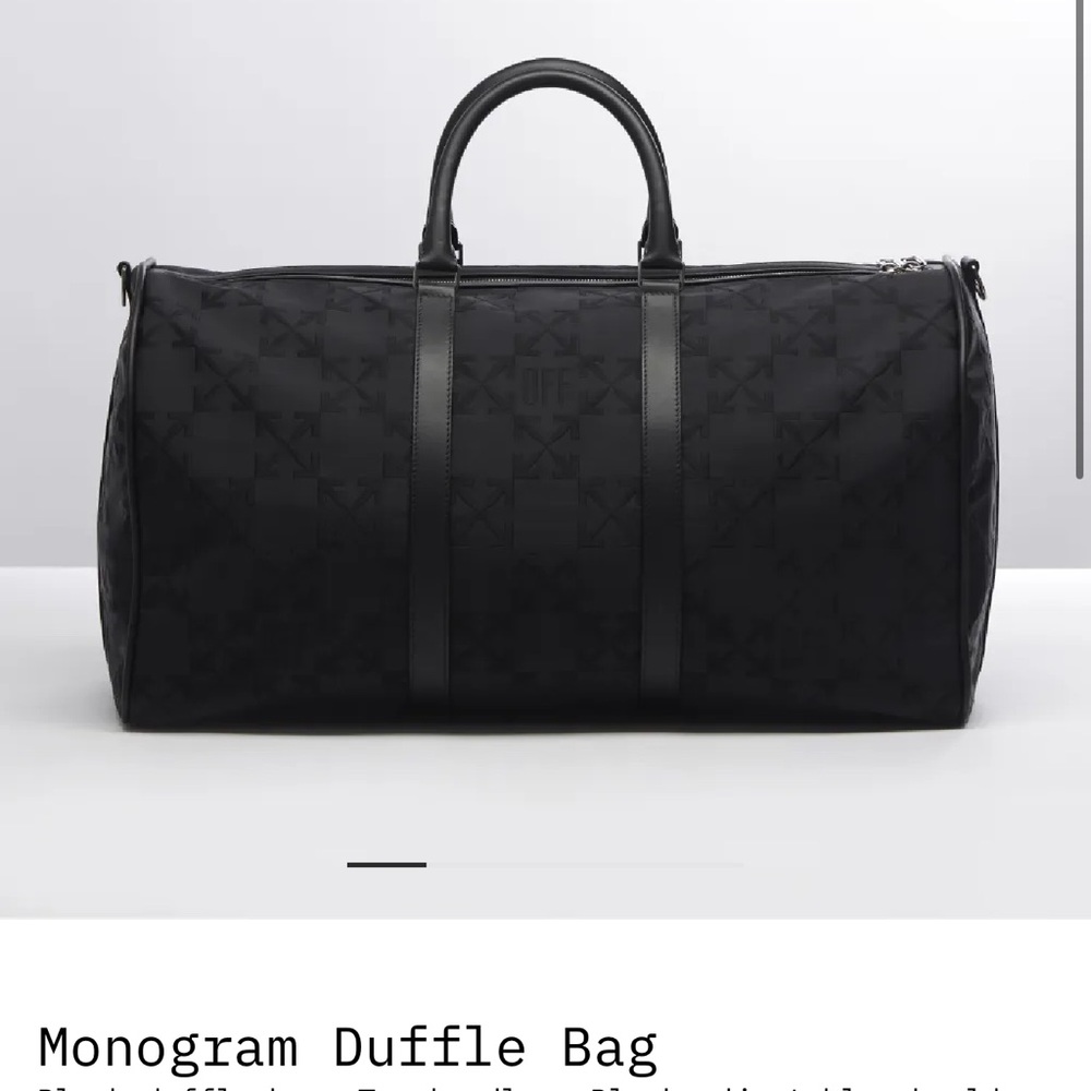 OFF-WHITE MONOGRAM DUFFLE BAG
